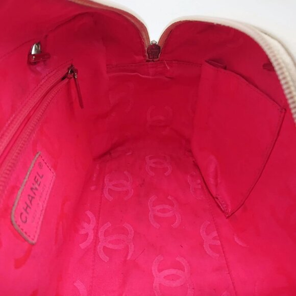 CHANEL Cambon Quilted Ligne Shoulder Bowling Bowler Bag Tote White - Picture 13 of 16